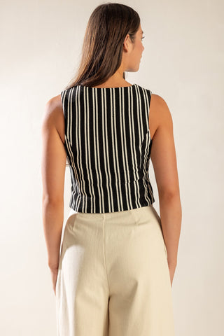 IN THE QUIET SHADE WOVEN VEST - By Baano