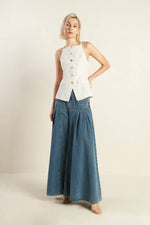 LEAD THE WAY WOVEN SEERSUCKER TOP - By Baano