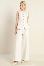 DELICATE HUE WOVEN VEST - By Baano