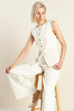 DELICATE HUE WOVEN VEST - By Baano