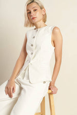 DELICATE HUE WOVEN VEST - By Baano