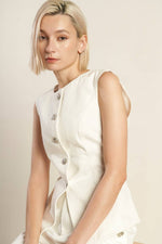 DELICATE HUE WOVEN VEST - By Baano