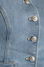 AT FIRST GLANCE DENIM VEST - By Baano