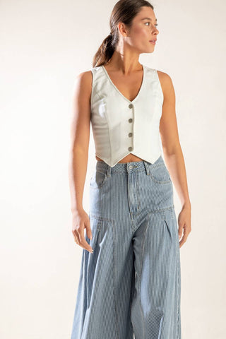 THE LILY'S SECRET DENIM VEST - By Baano