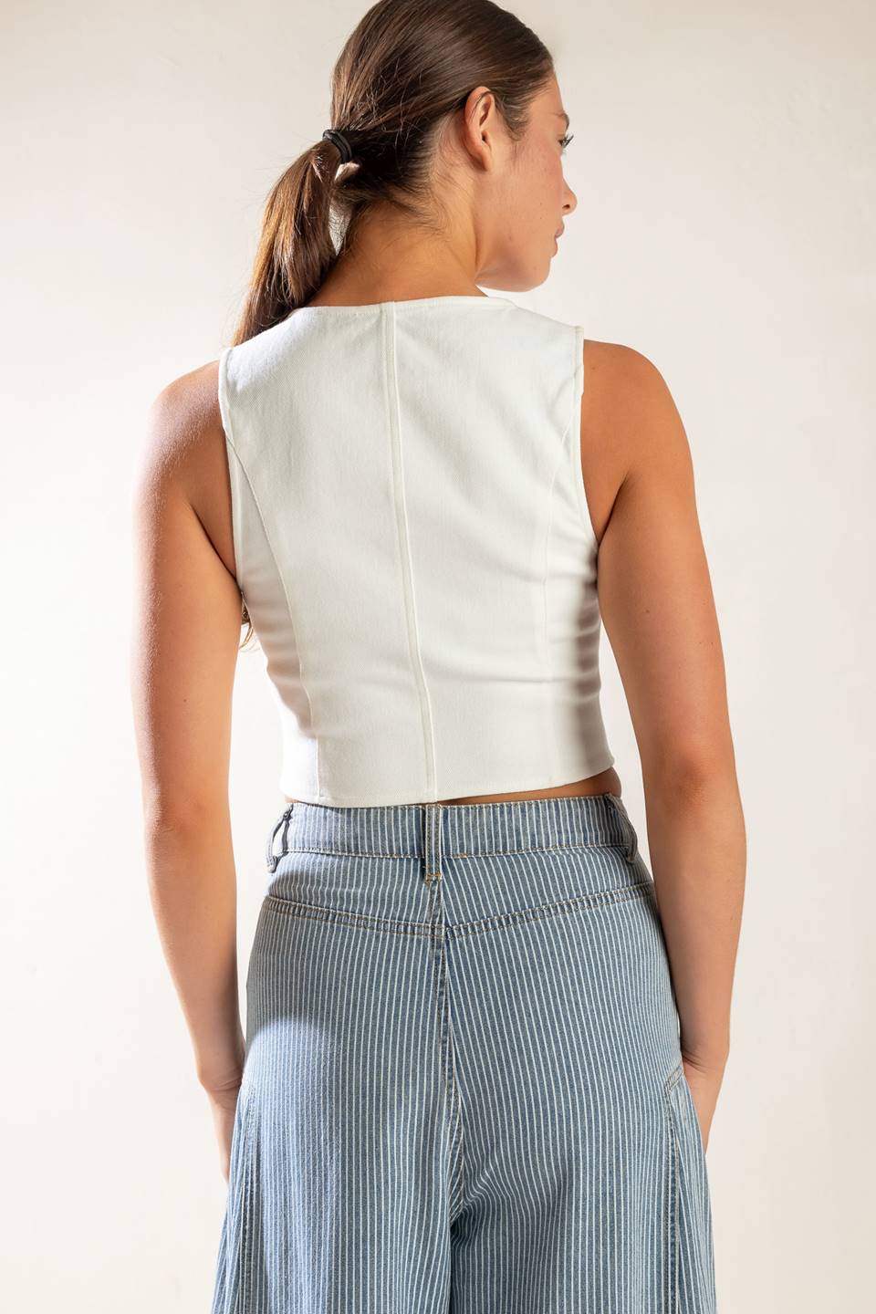 THE LILY'S SECRET DENIM VEST - By Baano