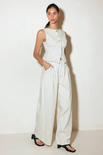 COFFEE RUN STRIPED WOVEN VEST - By Baano