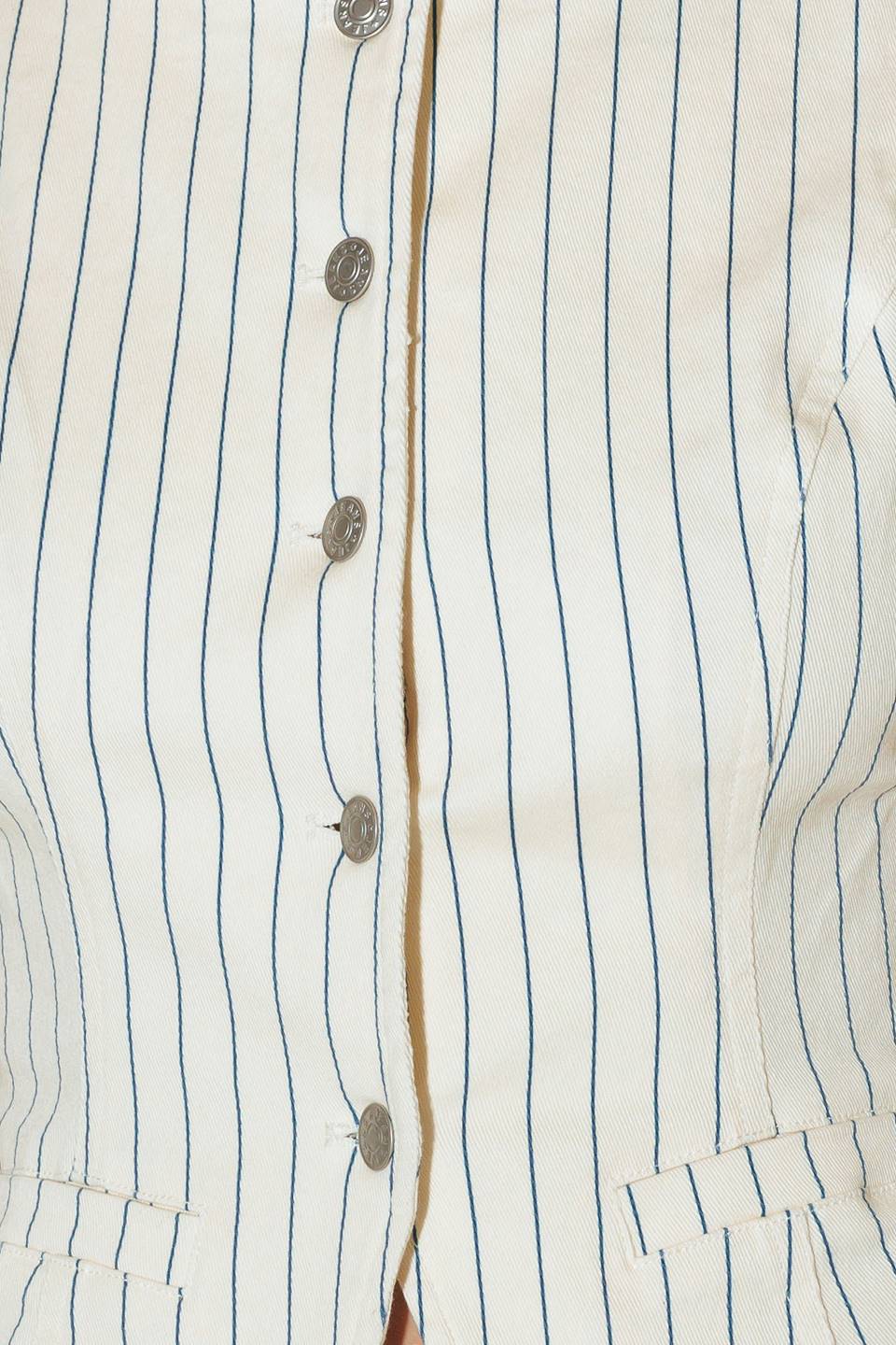 COFFEE RUN STRIPED WOVEN VEST - By Baano