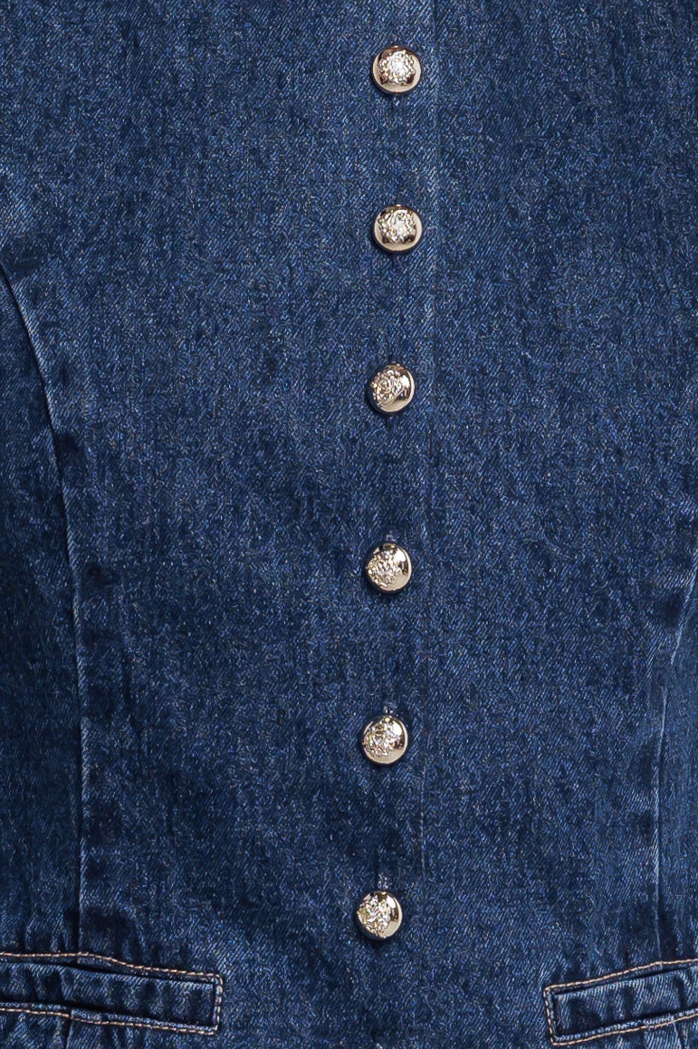 COFFEE PETAL DENIM VEST - By Baano