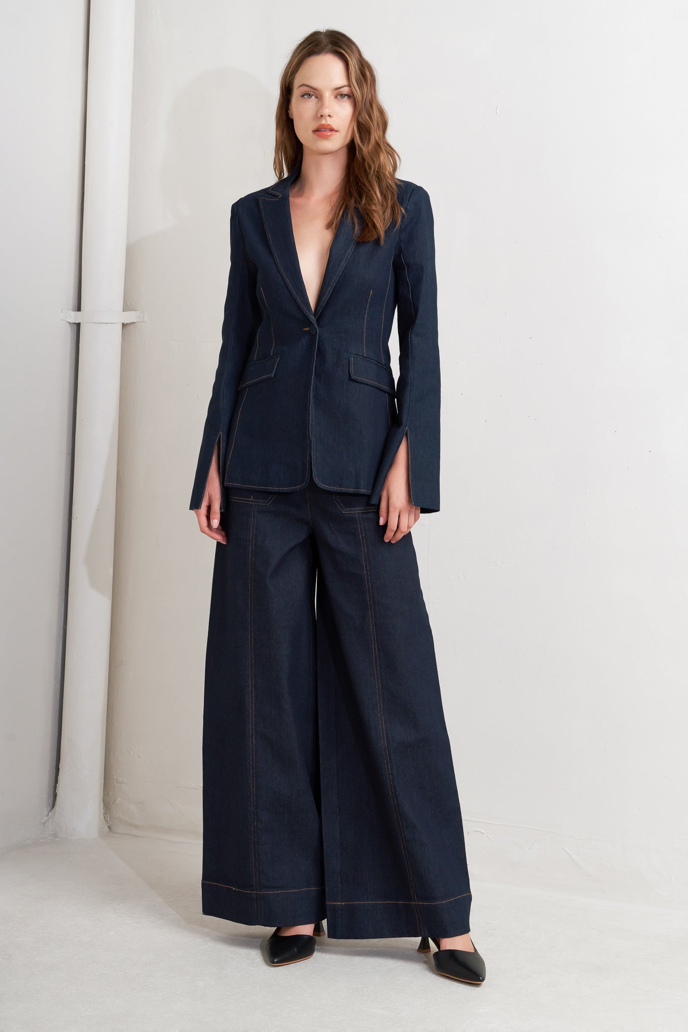 URBAN PANEL DENIM BLAZER - By Baano