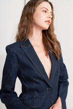 URBAN PANEL DENIM BLAZER - By Baano