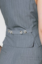 SMILE BRIGHT IN GREY WOVEN VEST - By Baano