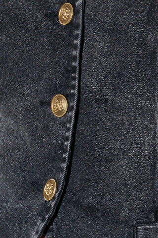 HEAVENLY BLISS BLACK DENIM VEST - By Baano