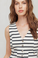 MARINE CHIC WOVEN VEST - By Baano