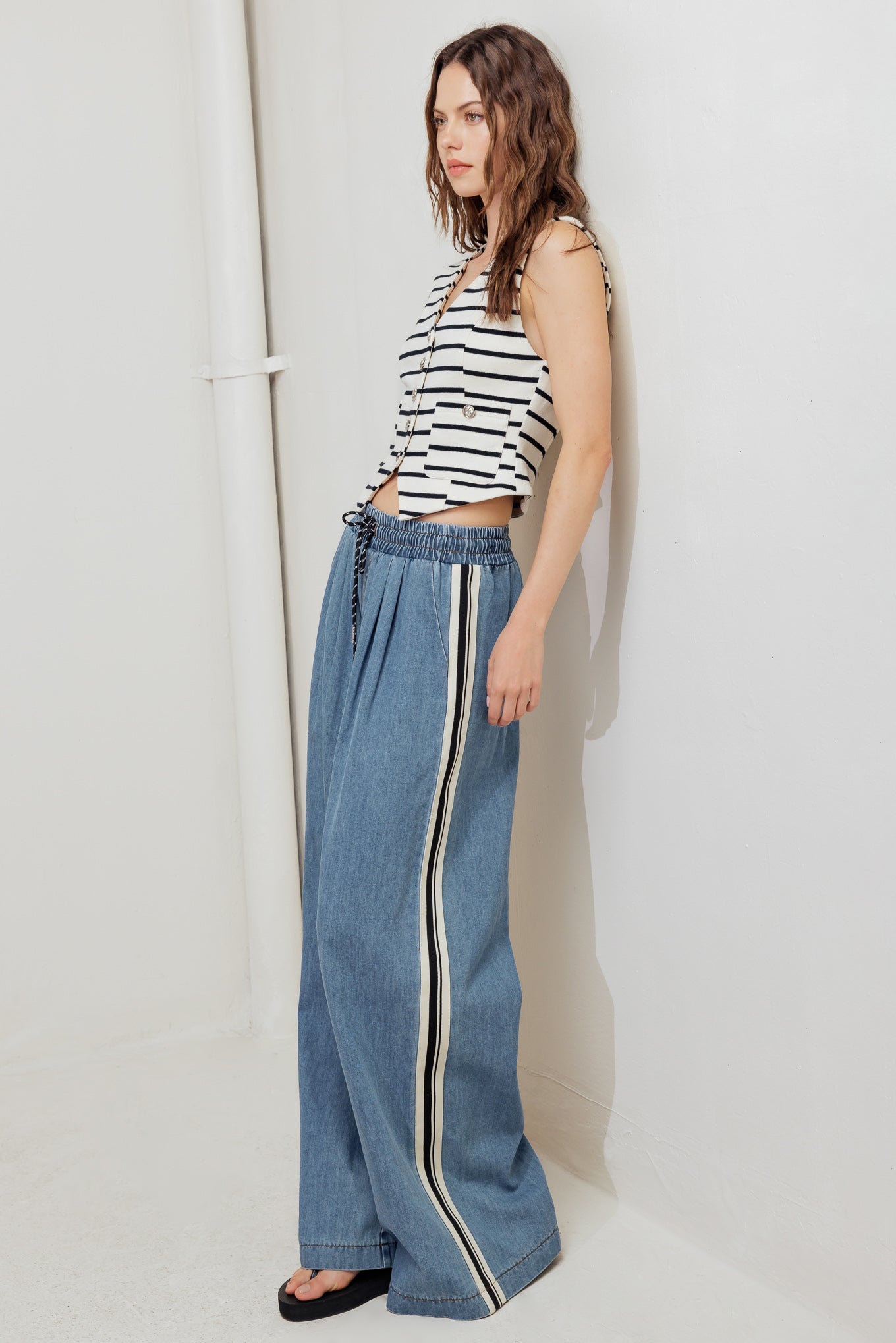 MARINE CHIC WOVEN VEST - By Baano