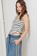 MARINE CHIC WOVEN VEST - By Baano