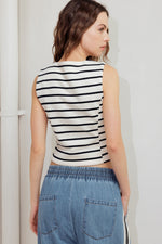 MARINE CHIC WOVEN VEST - By Baano