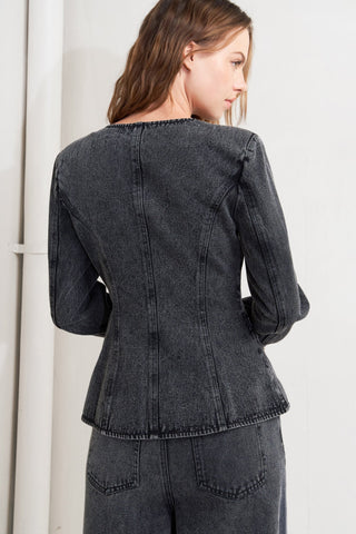 GRAPHITE MUSE DENIM JACKET - By Baano