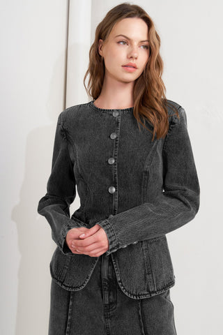 GRAPHITE MUSE DENIM JACKET - By Baano