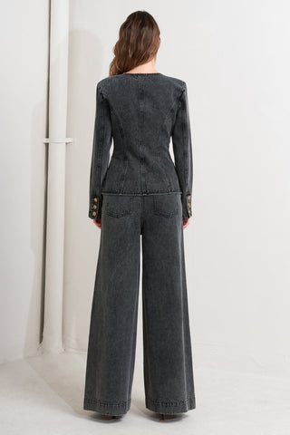 GRAPHITE MUSE DENIM JACKET - By Baano