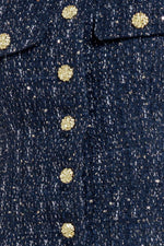 PARISIAN TWEED NAVY WOVEN TWEED VEST - By Baano