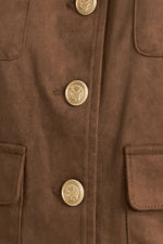 HERITAGE UTILITY FAUX SUEDE JACKET - By Baano