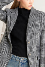 CITY CHECKLINE WOOLEN WOVEN JACKET