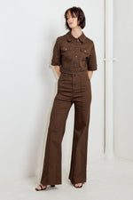 EFFORTLESS EDGE BROWN TWILL JACKET - By Baano