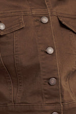 EFFORTLESS EDGE BROWN TWILL JACKET - By Baano
