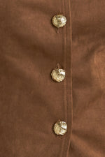 BROWN SUGAR FAUX SUEDE VEST