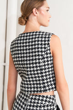 METRO ICON WOVEN HOUNDSTOOTH VEST - By Baano