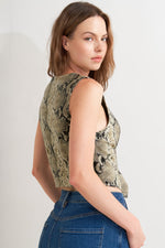 GLAM VENOM FAUX LEATHER VEST - By Baano