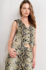 GLAM VENOM FAUX LEATHER VEST - By Baano