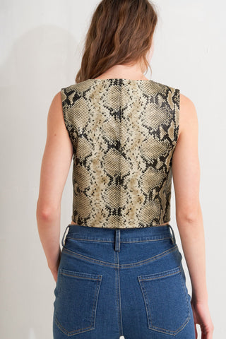 GLAM VENOM FAUX LEATHER VEST - By Baano