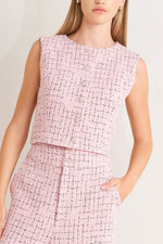 ROSÉ EDGE ENSEMBLE TWEED VEST