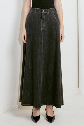 TRADING SECRETS DENIM SKIRT - By Baano