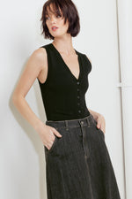 TRADING SECRETS DENIM SKIRT - By Baano