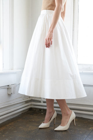 HOLDING ON TIGHT POPLIN MIDI SKIRT - By Baano
