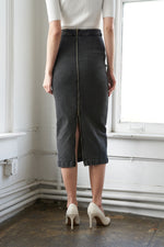 SUNKISSED BY SUNSET DENIM MIDI SKIRT - By Baano