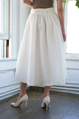TALK TO THE SAND WOVEN MIDI SKIRT - By Baano