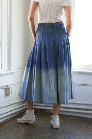 STATE OF MIND DENIM MIDI SKIRT - By Baano