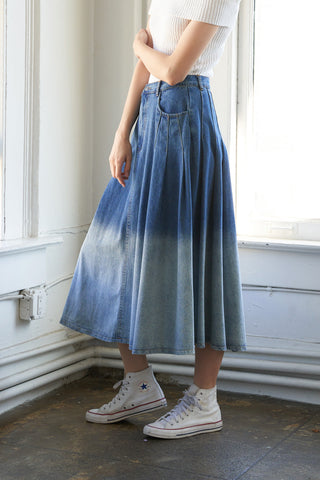 STATE OF MIND DENIM MIDI SKIRT - By Baano