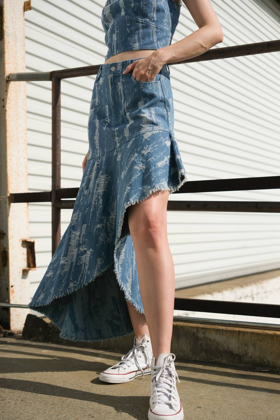 BREEZY ADORATION DENIM SKIRT - By Baano