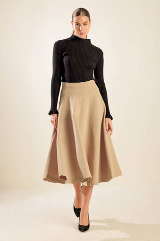 FALLING INTO BLISS WOVEN MIDI SKIRT - By Baano
