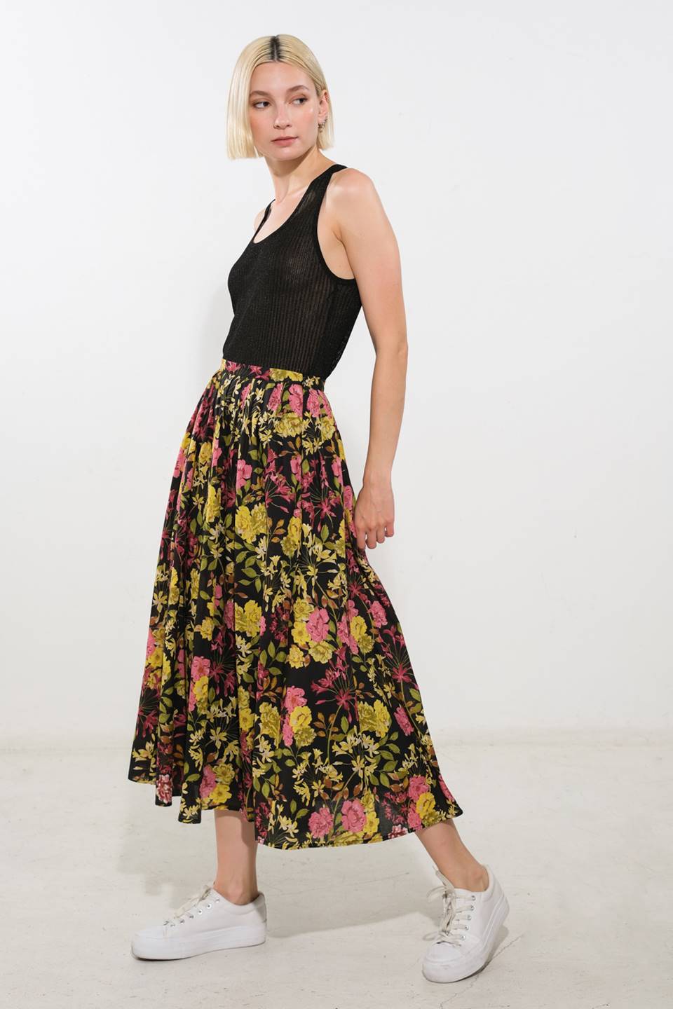 LOVE YOU MORE WOVEN MIDI SKIRT - By Baano