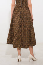 UPGRADED EVENT WOVEN MIDI SKIRT - By Baano