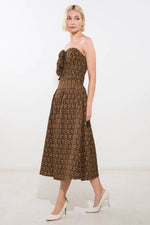 UPGRADED EVENT WOVEN MIDI SKIRT - By Baano