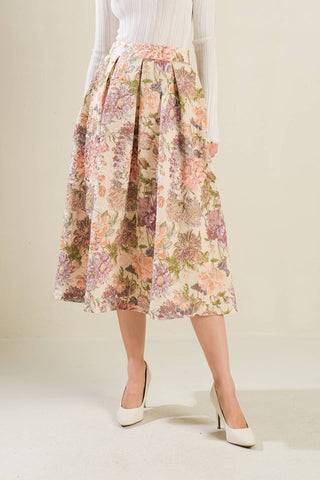 SLEEK SIMPLICITY WOVEN FULL SKIRT - By Baano