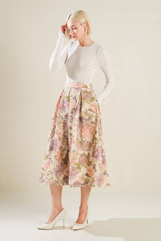SLEEK SIMPLICITY WOVEN FULL SKIRT - By Baano