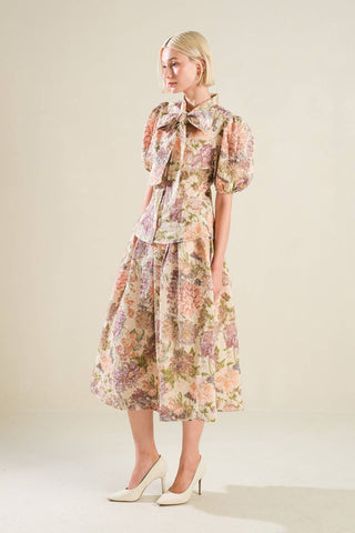 SLEEK SIMPLICITY WOVEN FULL SKIRT - By Baano