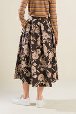 POSH PRESENCE WOVEN MIDI SKIRT - By Baano